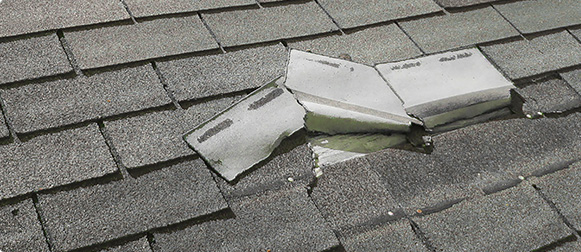 missing roof shingles