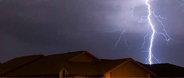 Lightening damage roof insurance assistance in Deerfield