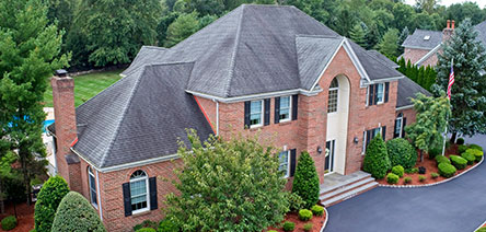 Large roof on home in Deerfield, IL